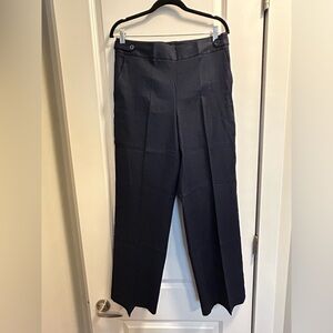 BNWT-Talbots navy wide leg line blend pants size 8
